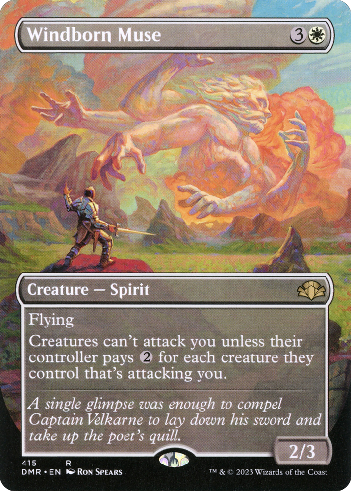 Windborn Muse (Borderless Alternate Art) [Dominaria Remastered] Magic: The Gathering
