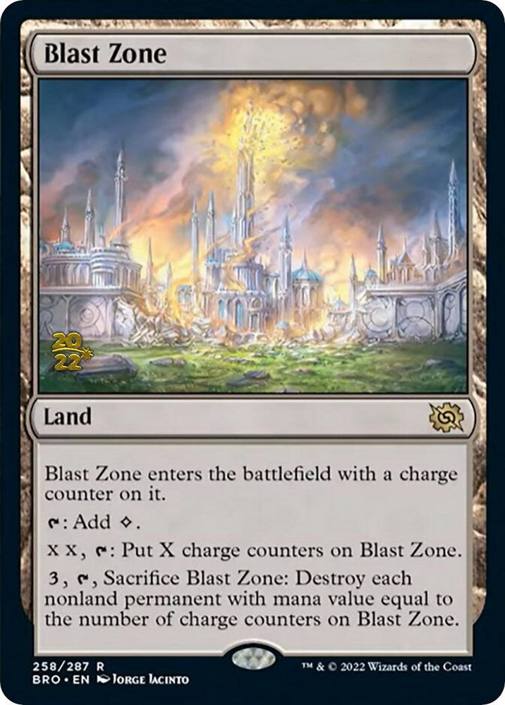 Blast Zone (258) [The Brothers' War Prerelease Promos] Magic: The Gathering