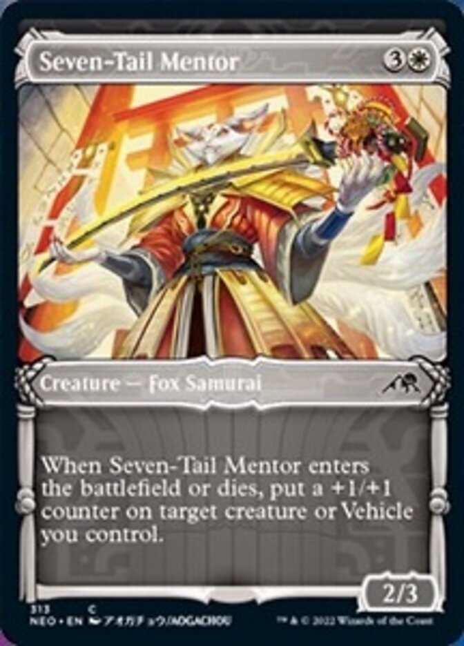 Seven-Tail Mentor (Showcase Samurai) [Kamigawa: Neon Dynasty] Magic: The Gathering