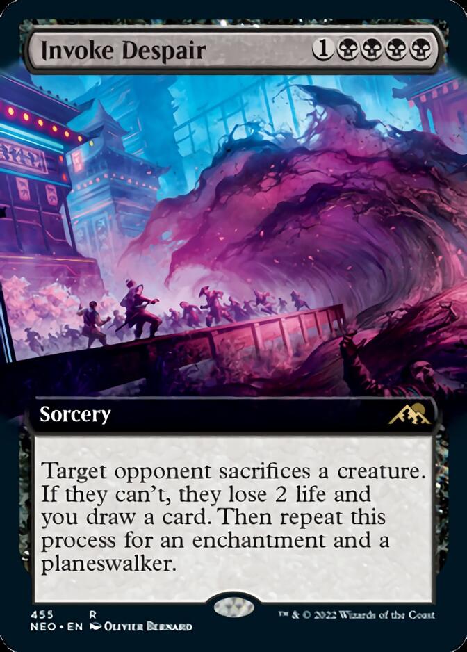 Invoke Despair (Extended Art) [Kamigawa: Neon Dynasty] Magic: The Gathering