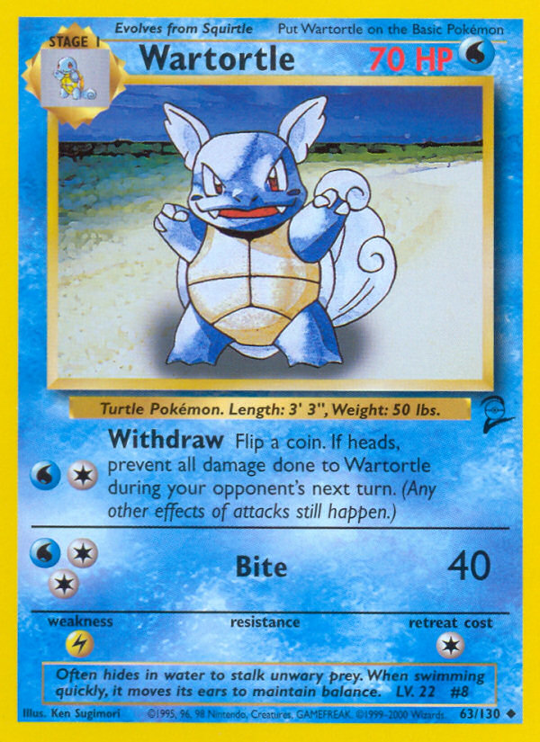 Wartortle (63/130) [Base Set 2] Pokémon
