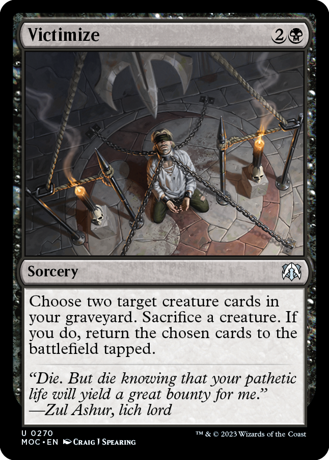 Victimize [March of the Machine Commander] Magic: The Gathering