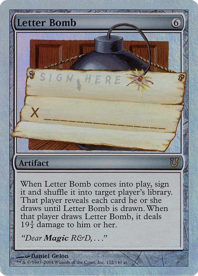 Letter Bomb (Alternate Foil) [Unhinged] Magic: The Gathering