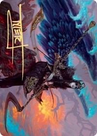 Eradicator Valkyrie Art Card (Gold-Stamped Signature) [Kaldheim Art Series] Magic: The Gathering