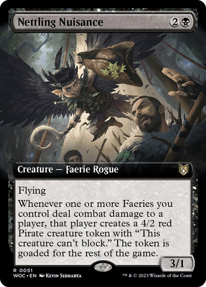 Nettling Nuisance (Extended Art) [Wilds of Eldraine Commander] Magic: The Gathering