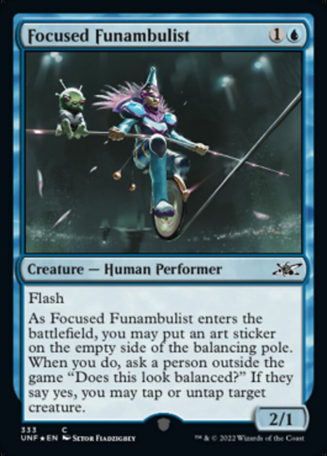 Focused Funambulist (Galaxy Foil) [Unfinity] Magic: The Gathering