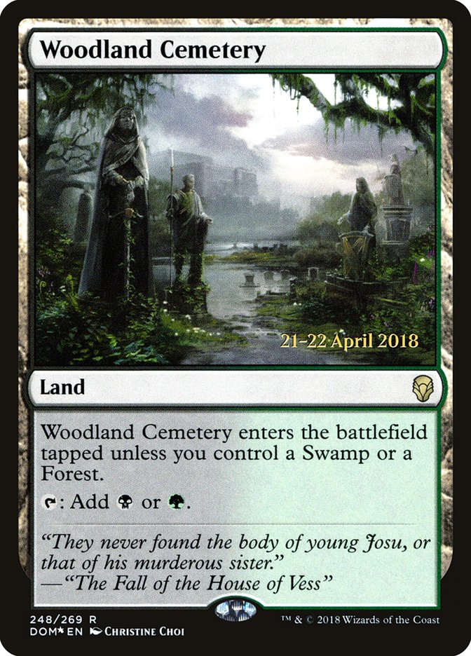 Woodland Cemetery [Dominaria Prerelease Promos] Magic: The Gathering