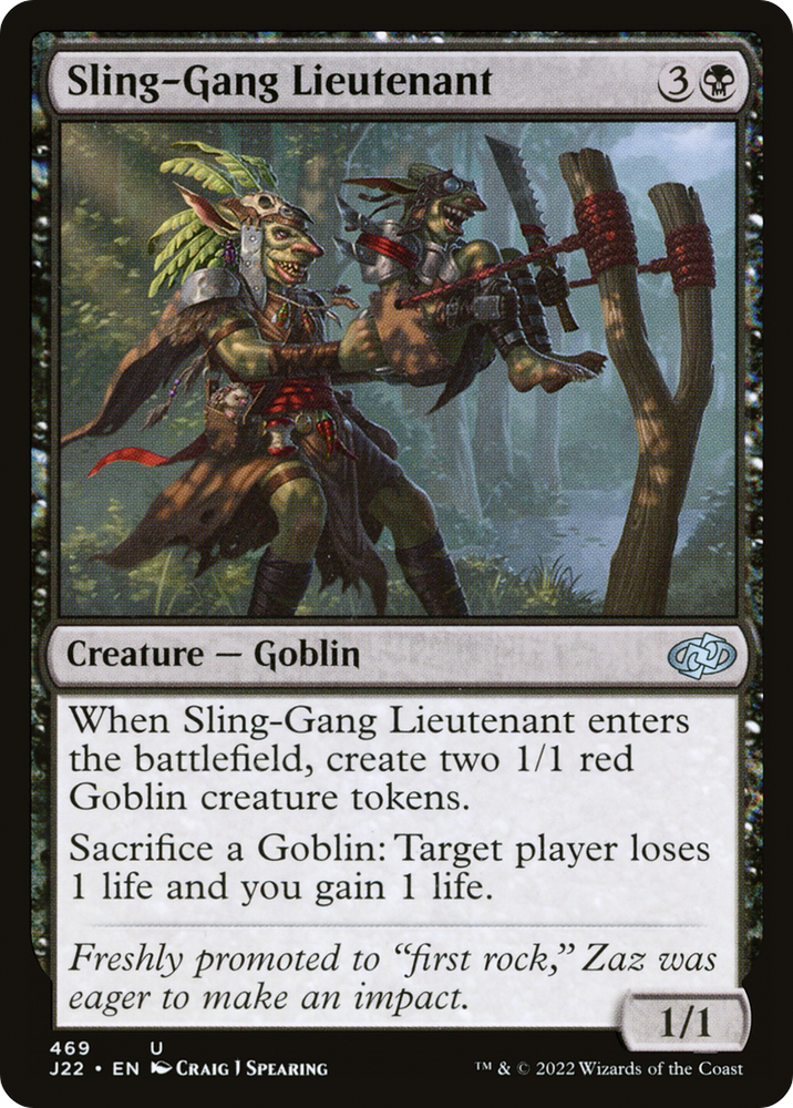 Sling-Gang Lieutenant [Jumpstart 2022] Magic: The Gathering