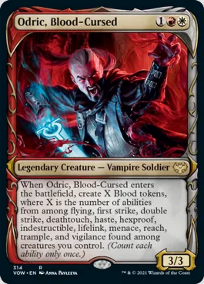 Odric, Blood-Cursed (Showcase Fang Frame) [Innistrad: Crimson Vow] Magic: The Gathering
