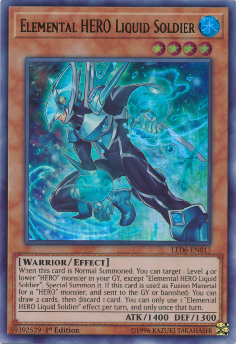 Elemental Hero Liquid Soldier [LED6-EN013] Ultra Rare Yu-Gi-Oh!