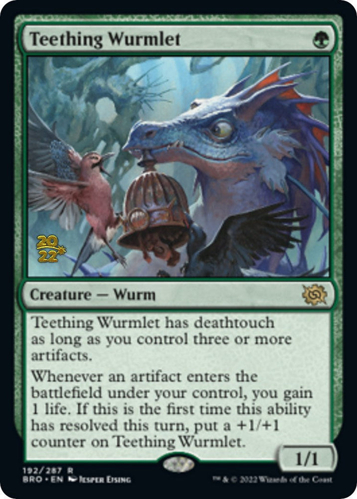 Teething Wurmlet [The Brothers' War Prerelease Promos] Magic: The Gathering
