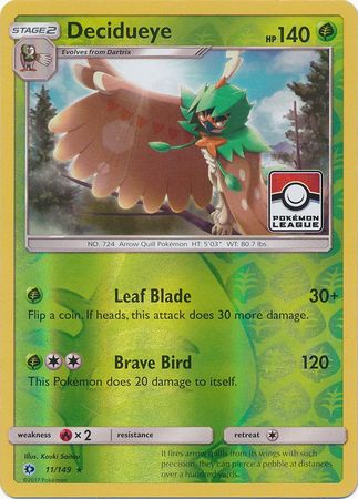 Decidueye (11/149) (League Promo) [Sun & Moon: Base Set] Pokémon
