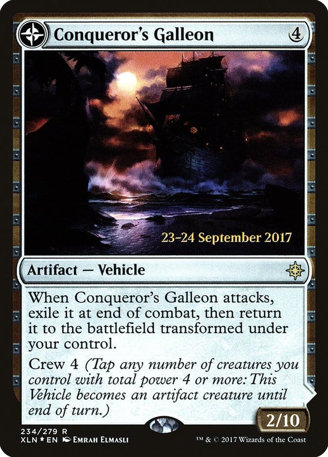 Conqueror's Galleon // Conqueror's Foothold [Ixalan Prerelease Promos] Magic: The Gathering