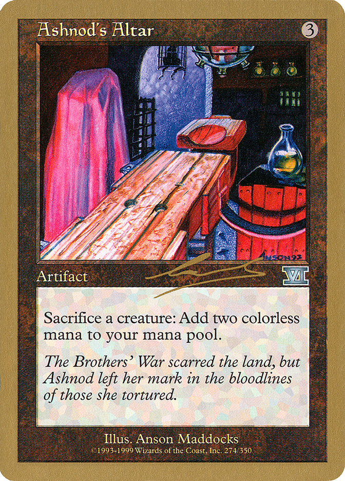 Ashnod's Altar (Nicolas Labarre) [World Championship Decks 2000] Magic: The Gathering