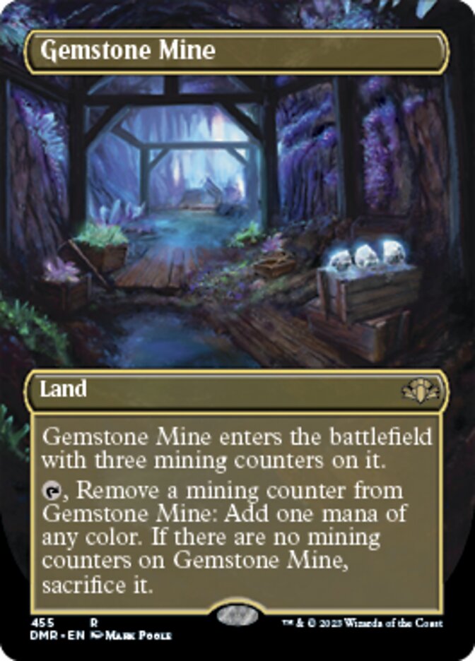 Gemstone Mine (Borderless Alternate Art) [Dominaria Remastered] Magic: The Gathering