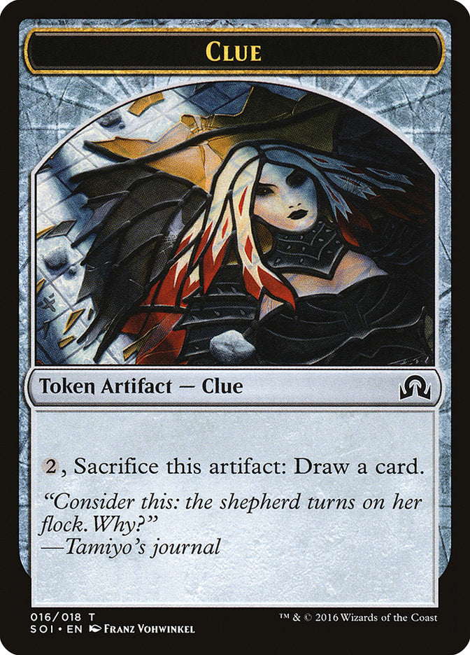 Clue Token (016/018) [Shadows over Innistrad Tokens] Magic: The Gathering