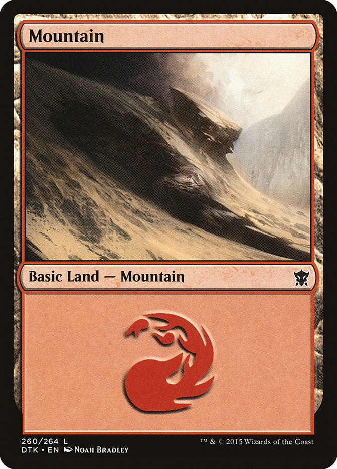 Mountain (260) [Dragons of Tarkir] Magic: The Gathering