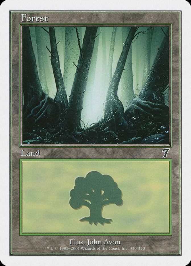 Forest (330) [Seventh Edition] Magic: The Gathering