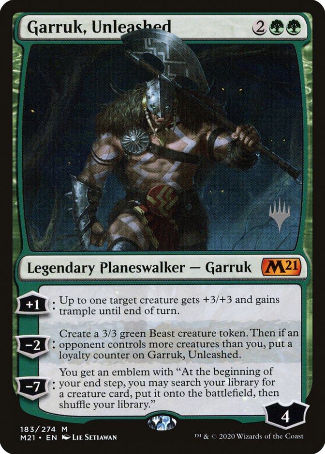 Garruk, Unleashed (Promo Pack) [Core Set 2021 Promos] Magic: The Gathering