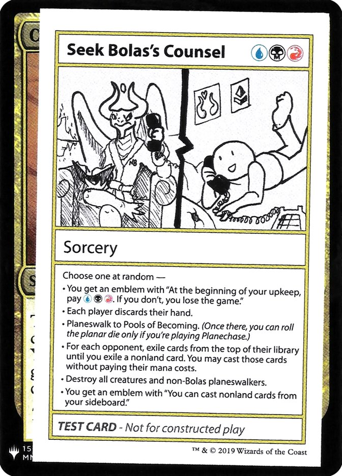 Seek Bolas's Counsel [Mystery Booster Playtest Cards] Magic: The Gathering