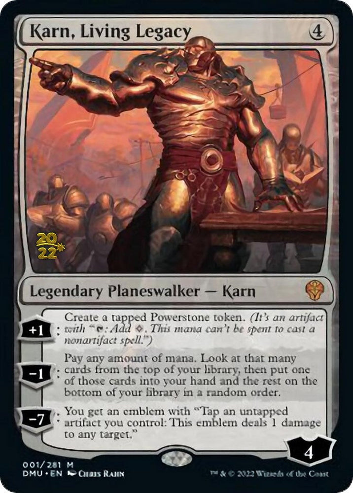 Karn, Living Legacy [Dominaria United Prerelease Promos] Magic: The Gathering