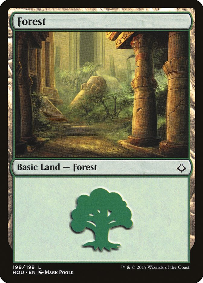 Forest (199) [Hour of Devastation] Magic: The Gathering