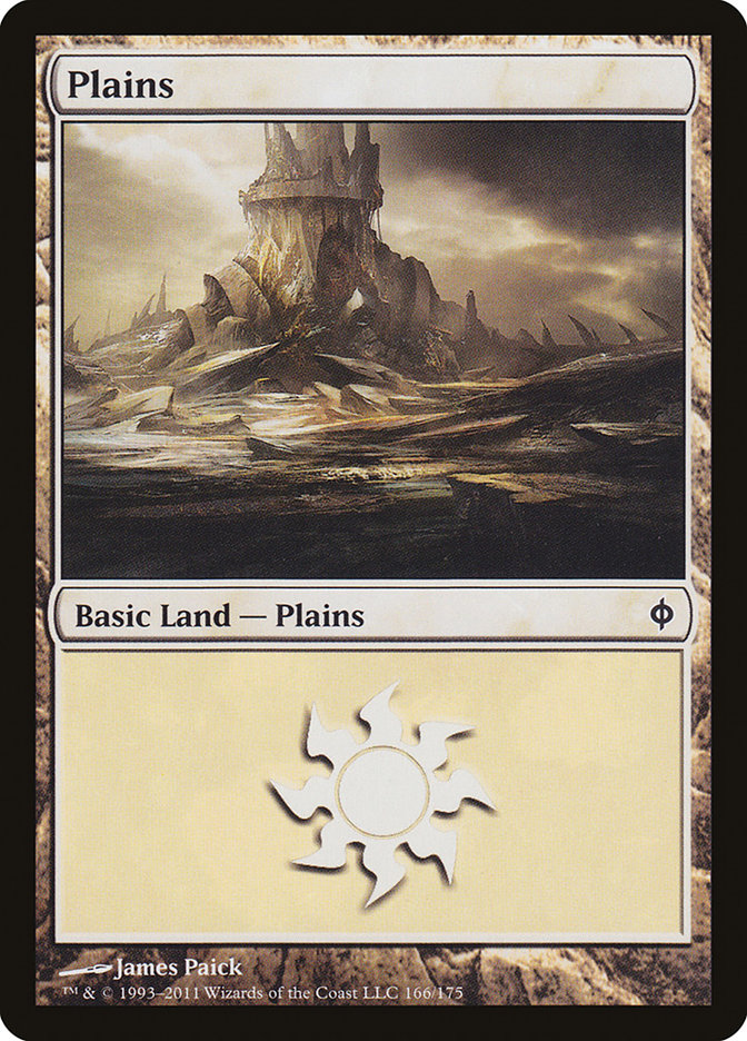 Plains (166) [New Phyrexia] Magic: The Gathering