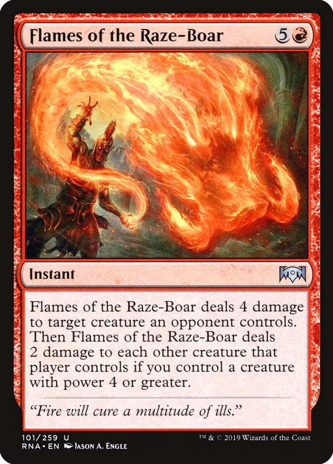 Flames of the Raze-Boar [Ravnica Allegiance] Magic: The Gathering