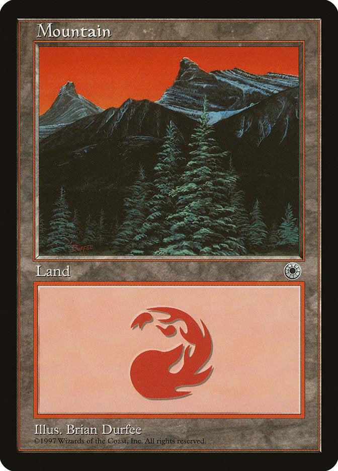 Mountain (9/6 Signature / Tallest Peak Center) [Portal] Magic: The Gathering