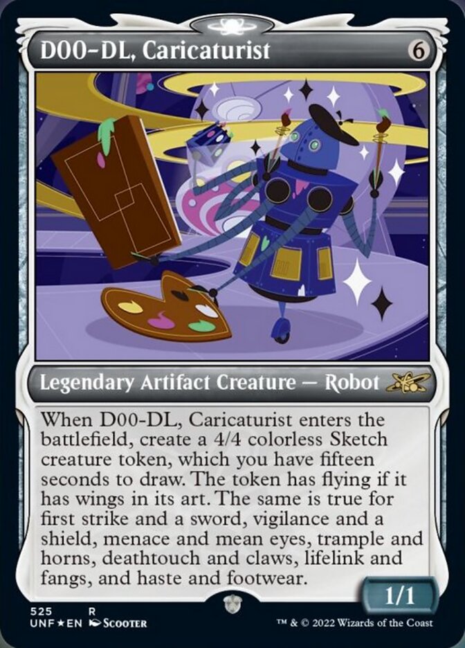 D00-DL, Caricaturist (Showcase) (Galaxy Foil) [Unfinity] Magic: The Gathering