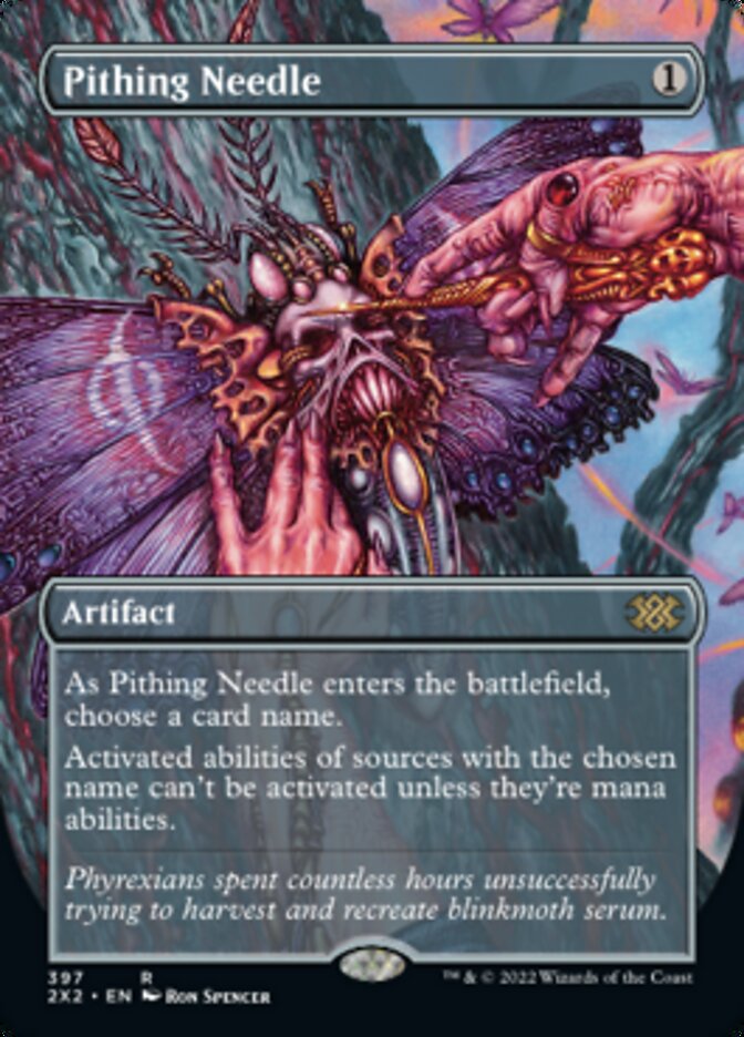 Pithing Needle (Borderless Alternate Art) [Double Masters 2022] Magic: The Gathering