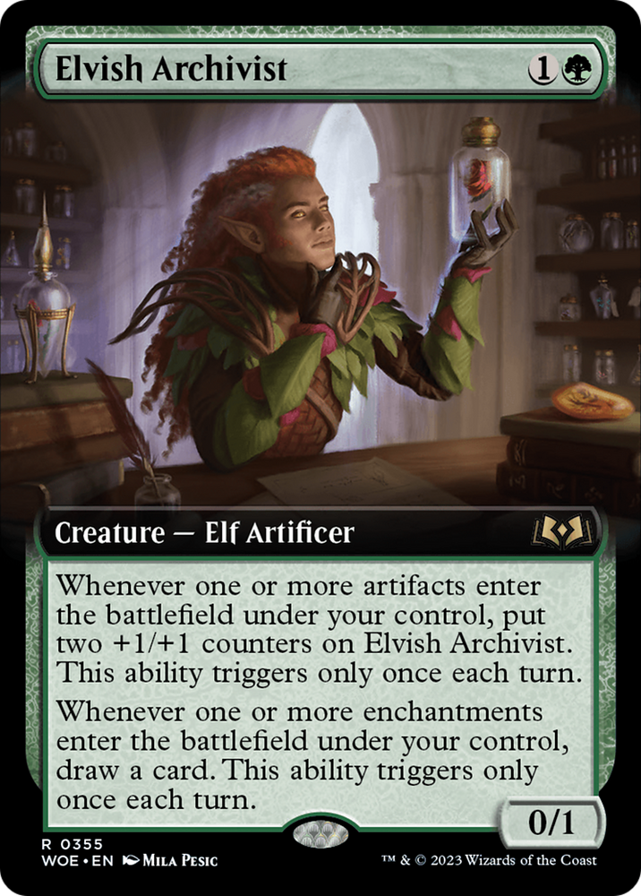 Elvish Archivist (Extended Art) [Wilds of Eldraine] Magic: The Gathering