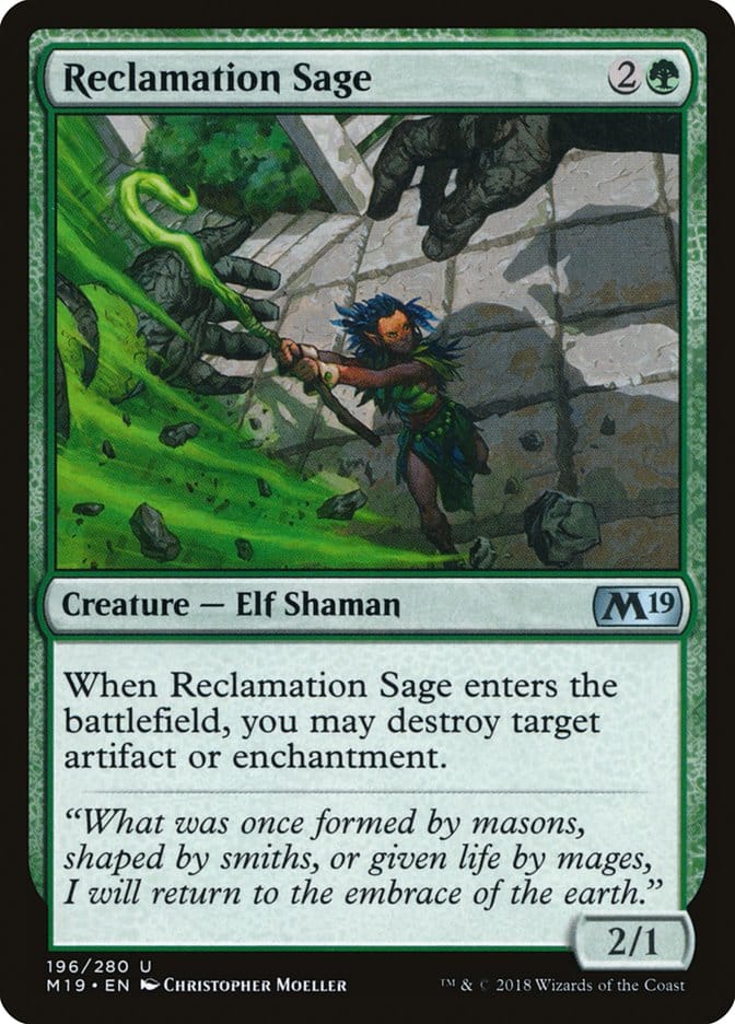 Reclamation Sage [Core Set 2019] Magic: The Gathering