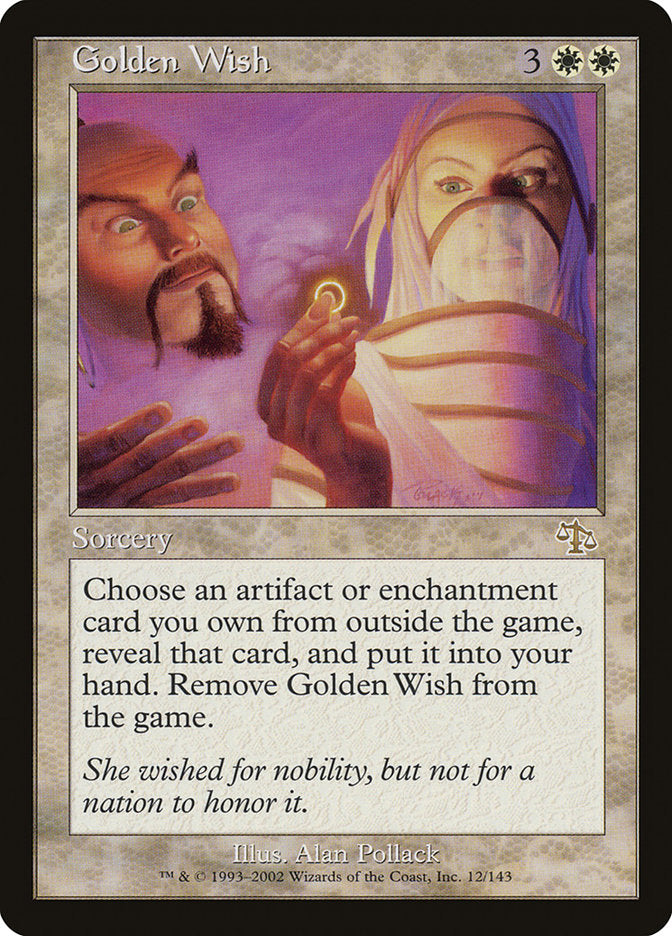 Golden Wish [Judgment] Magic: The Gathering