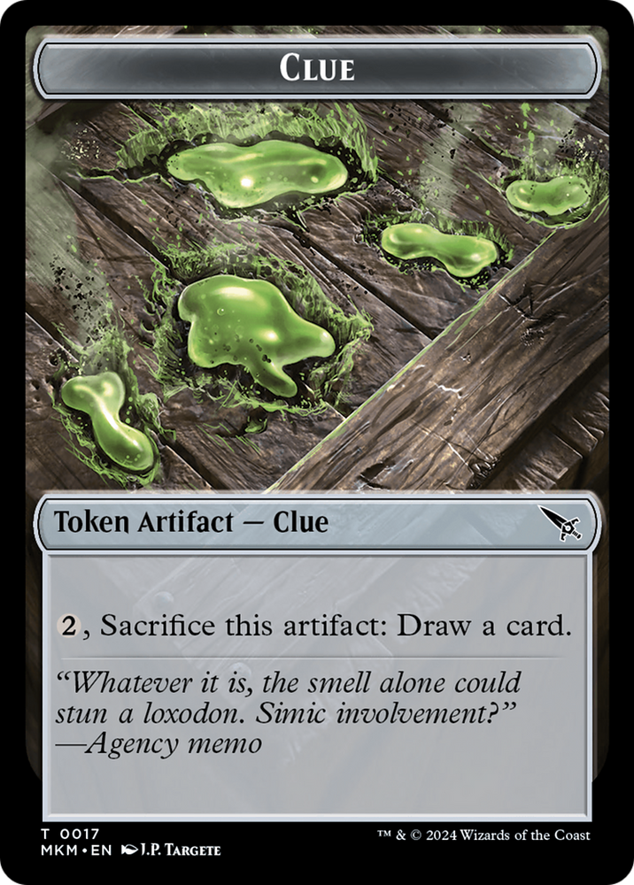 Clue (0017) // A 0044 Double-Sided Token [Murders at Karlov Manor Tokens] Magic: The Gathering
