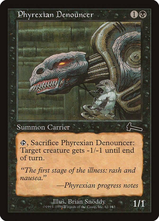 Phyrexian Denouncer [Urza's Legacy] Magic: The Gathering
