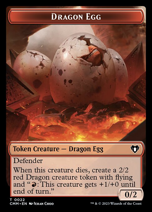 Treasure // Dragon Egg Double-Sided Token [Commander Masters Tokens] Magic: The Gathering