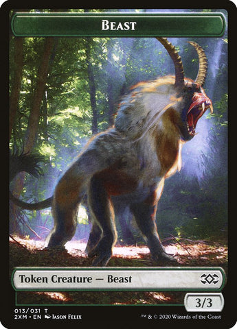 Ape // Beast Double-Sided Token [Double Masters Tokens] Magic: The Gathering