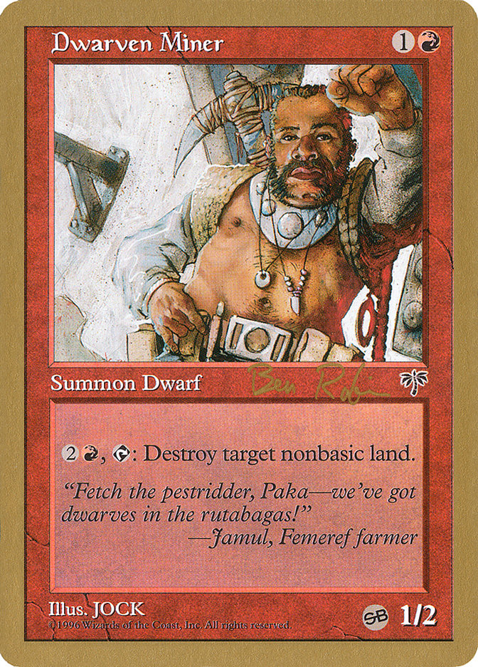 Dwarven Miner (Ben Rubin) (SB) [World Championship Decks 1998] Magic: The Gathering