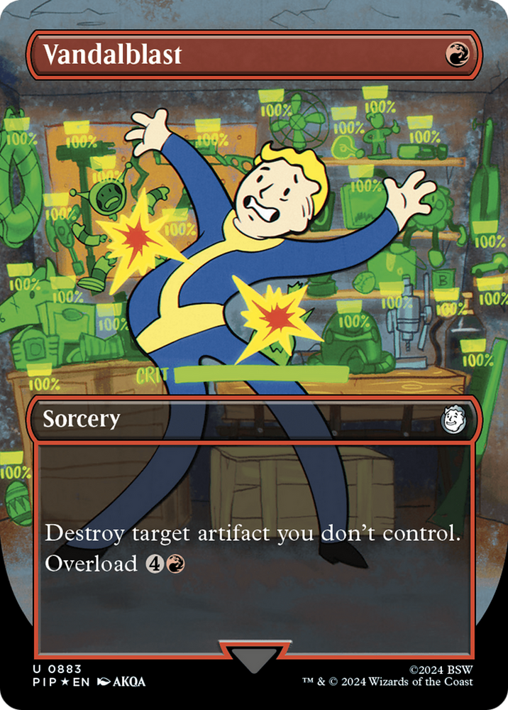Vandalblast (Borderless) (Surge Foil) [Fallout] Magic: The Gathering