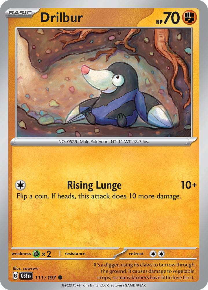 Drilbur (111/197) [Scarlet & Violet: Obsidian Flames] Pokémon