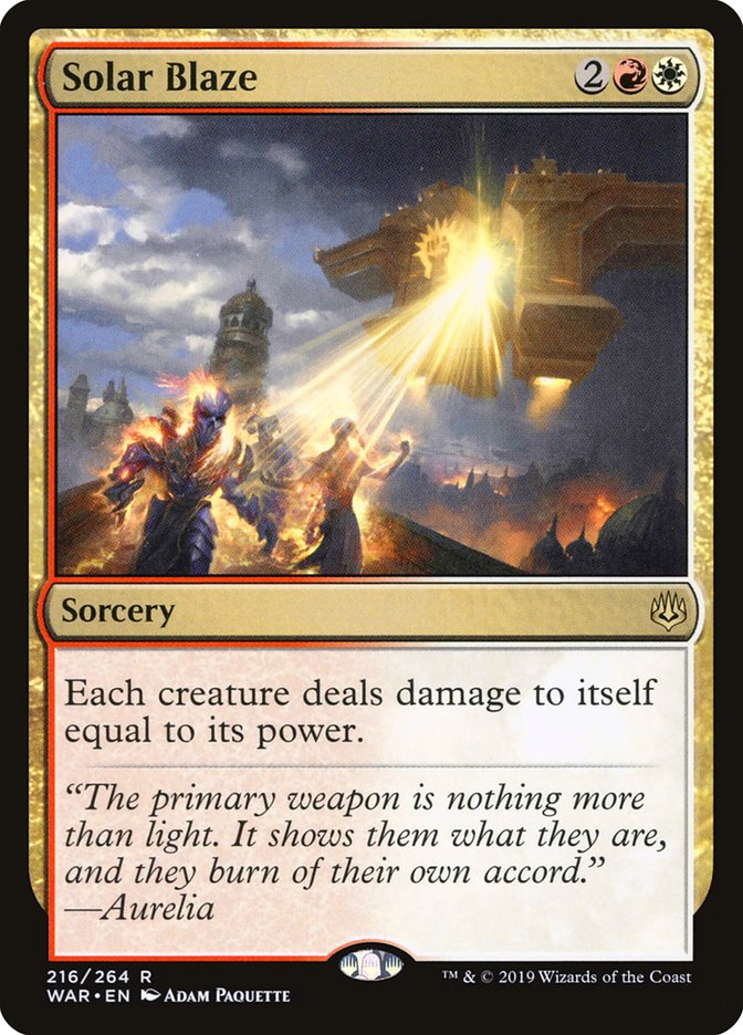 Solar Blaze [War of the Spark] Magic: The Gathering