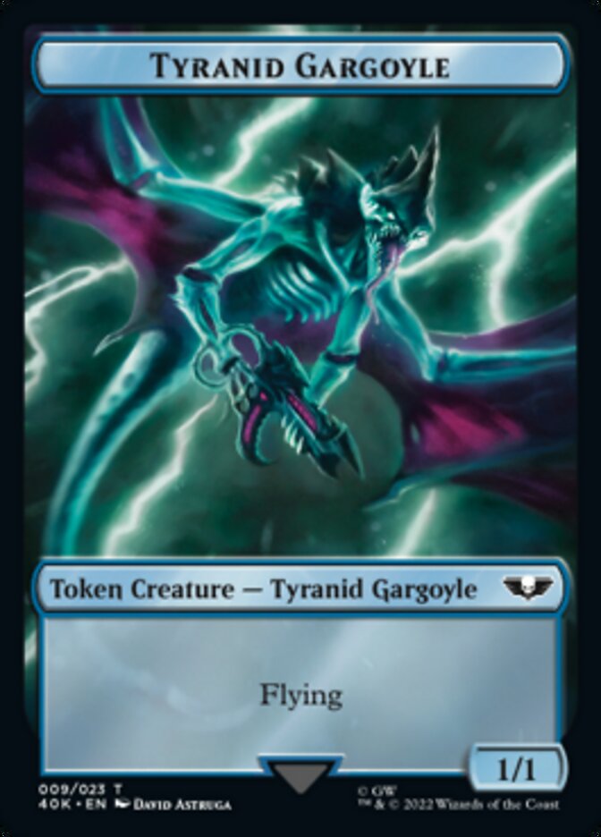 Tyranid (017) // Tyranid Gargoyle Double-Sided Token (Surge Foil) [Warhammer 40,000 Tokens] Magic: The Gathering