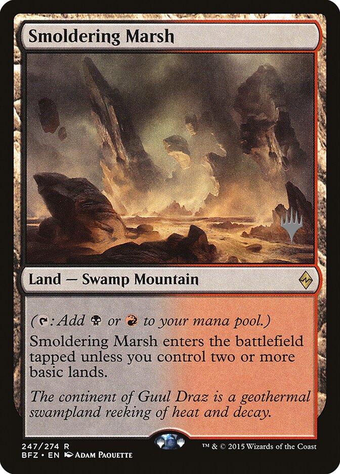 Smoldering Marsh [Battle for Zendikar Promos] Magic: The Gathering
