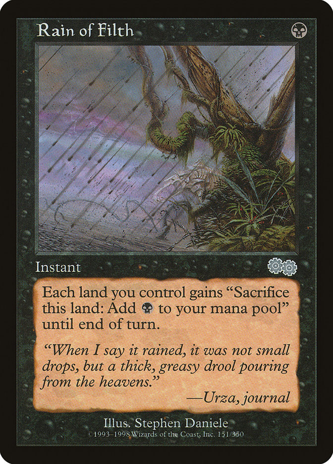 Rain of Filth [Urza's Saga] Magic: The Gathering