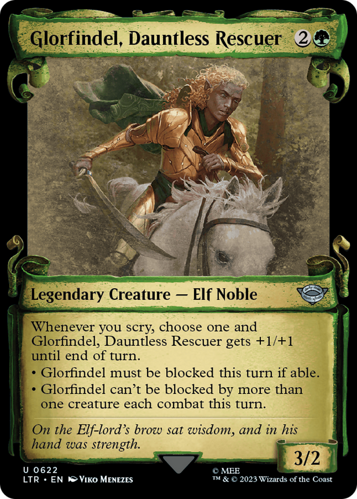 Glorfindel, Dauntless Rescuer [The Lord of the Rings: Tales of Middle-Earth Showcase Scrolls] Magic: The Gathering
