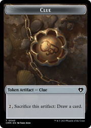 Clue // Cat (0005) Double-Sided Token [Commander Masters Tokens] Magic: The Gathering