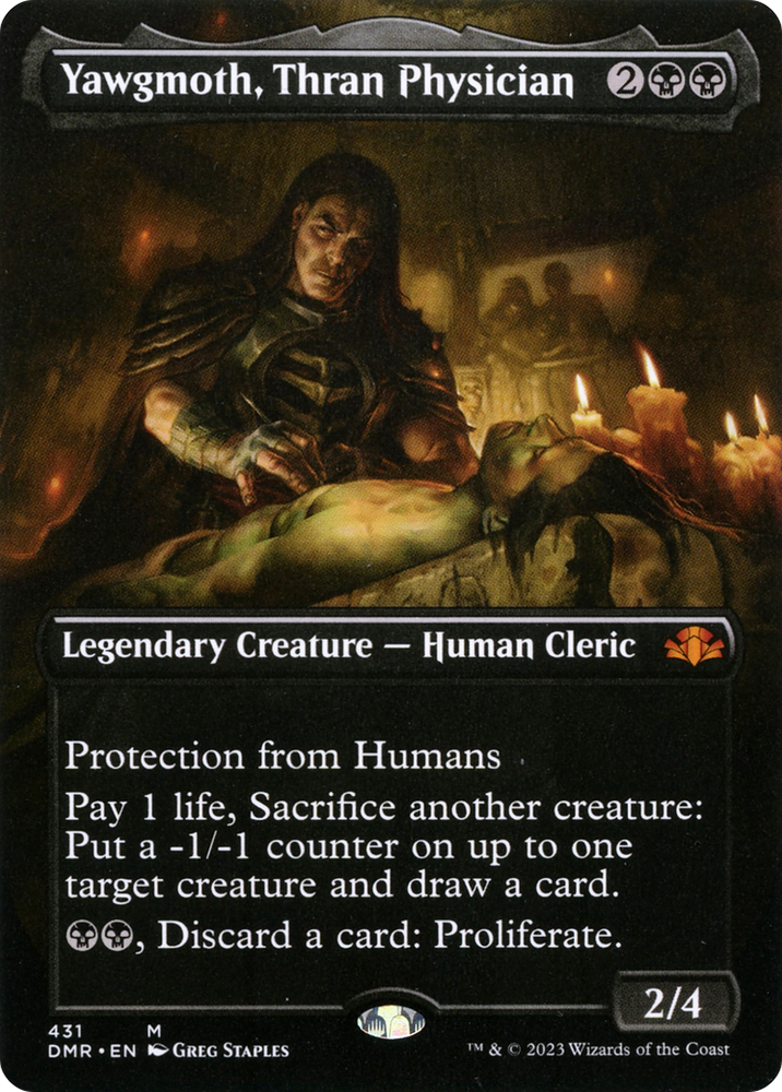 Yawgmoth, Thran Physician (Borderless Alternate Art) [Dominaria Remastered] Magic: The Gathering