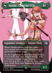 Vanille, Cheerful l'Cie // Ragnarok, Divine Deliverance (Borderless) (Surge Foil) [FINAL FANTASY] Magic: The Gathering