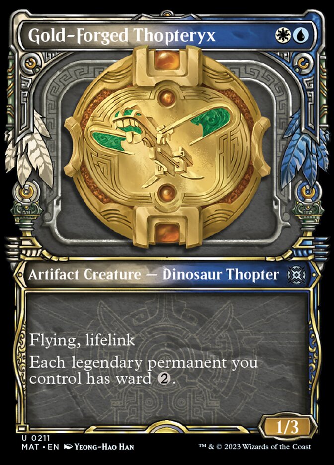 Gold-Forged Thopteryx (Showcase Halo Foil) [March of the Machine: The Aftermath] Magic: The Gathering